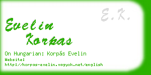 evelin korpas business card